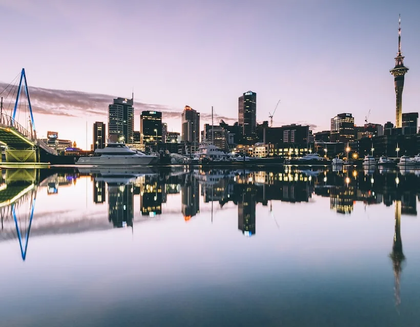 Auckland waterfront skyline, New Zealand