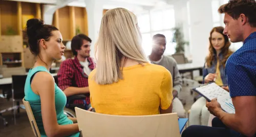 Students at a pre-departure briefing session